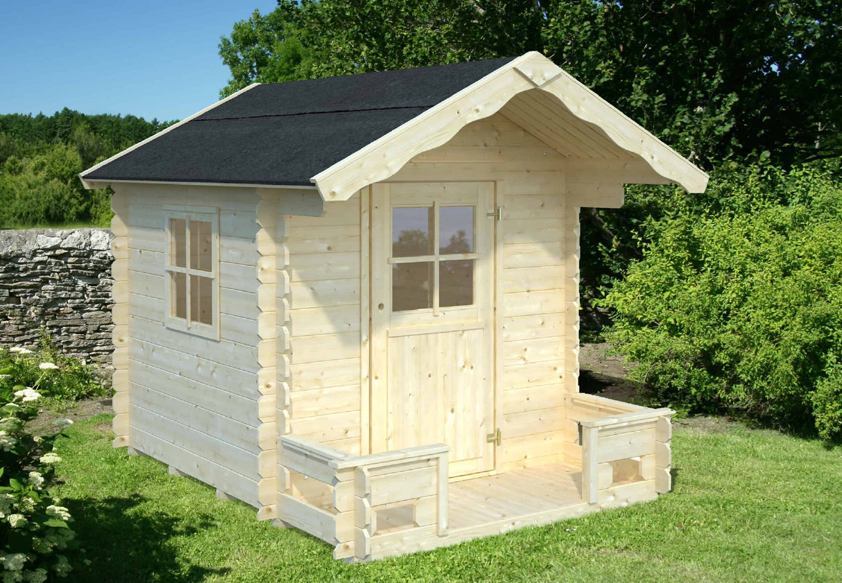 Sam (1,8x1,8m | 2,4m² | 19mm) Klassinen leikkimökki