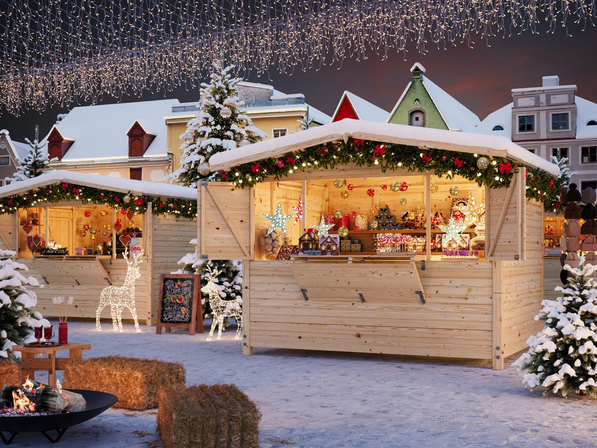 Marian (3x2,3m | 6,2m² | 16mm) Elementeistä kioski / pop-up-kioski