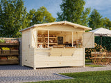 Marian (3x2,3m | 6,2m² | 16mm) Elementeistä kioski / pop-up-kioski