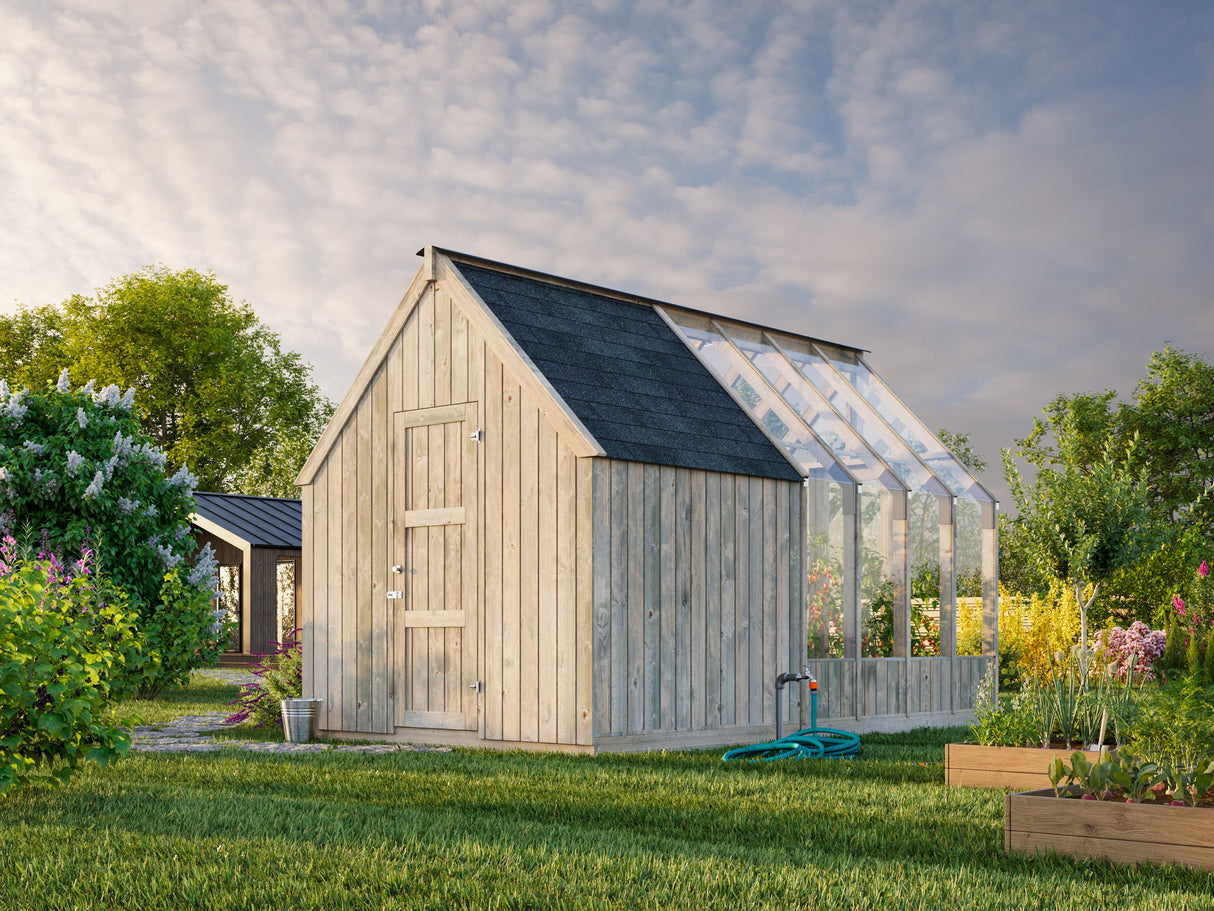 Emilia (2,4x1,9m | 4,0m² | 18mm) Varasto Emilia-kasvihuoneisiin