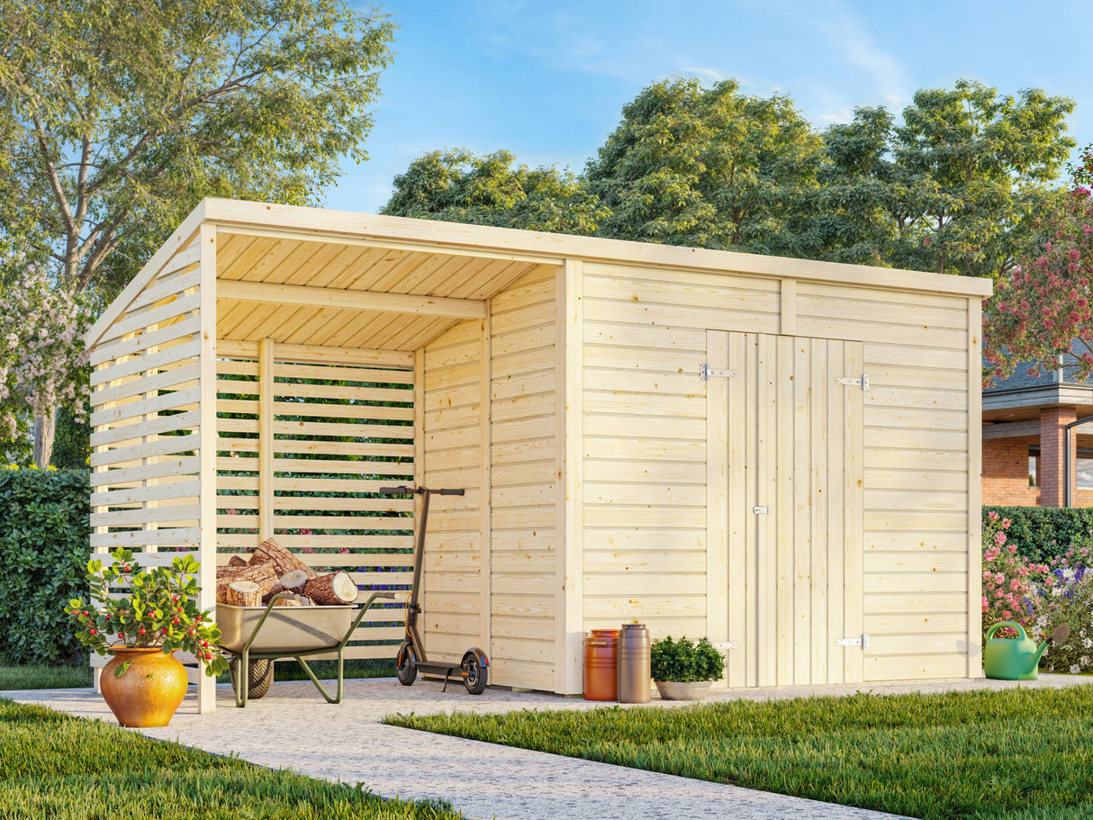 Leif XL (4,6x1,7m | 4,5+2,9m²) Tilava puutarhavaja