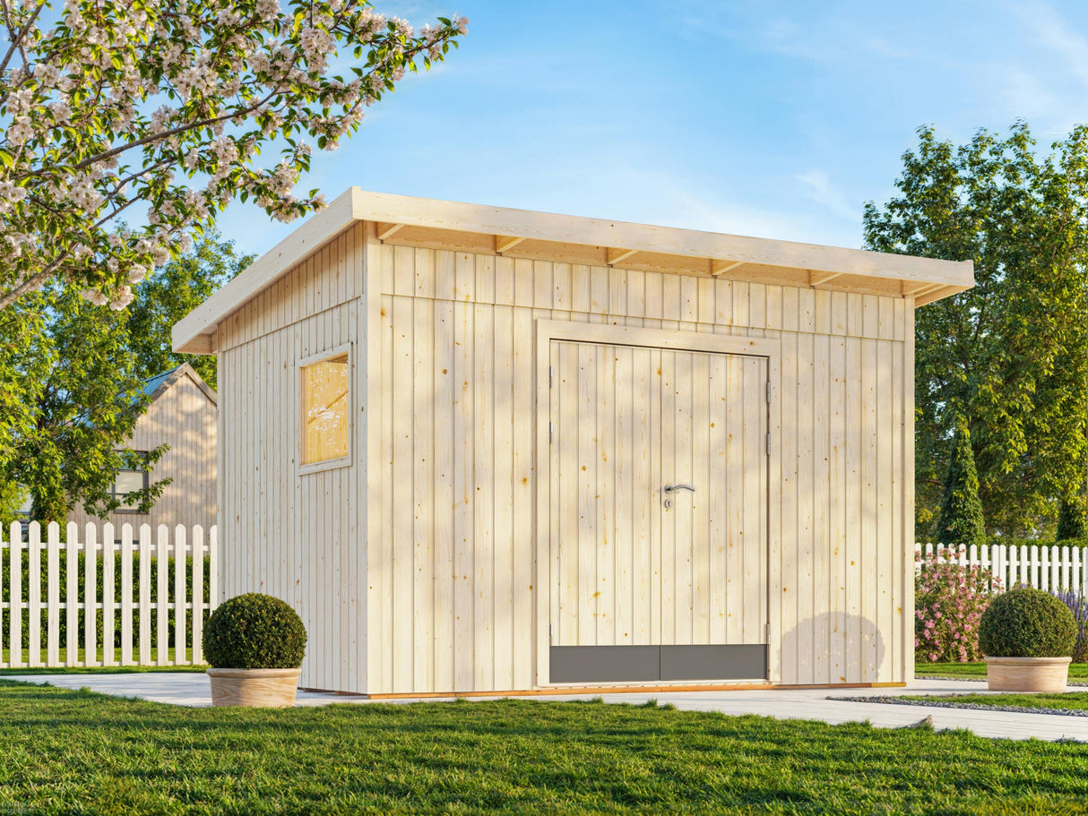 Stig (3,5x2,4m | 8,2m²) Moderni ja turvallinen puutarhavarasto