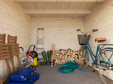 Ella (5,5x3,2m | 6,9+8,2m² | 28mm) Pulpettikattoinen kesämökki