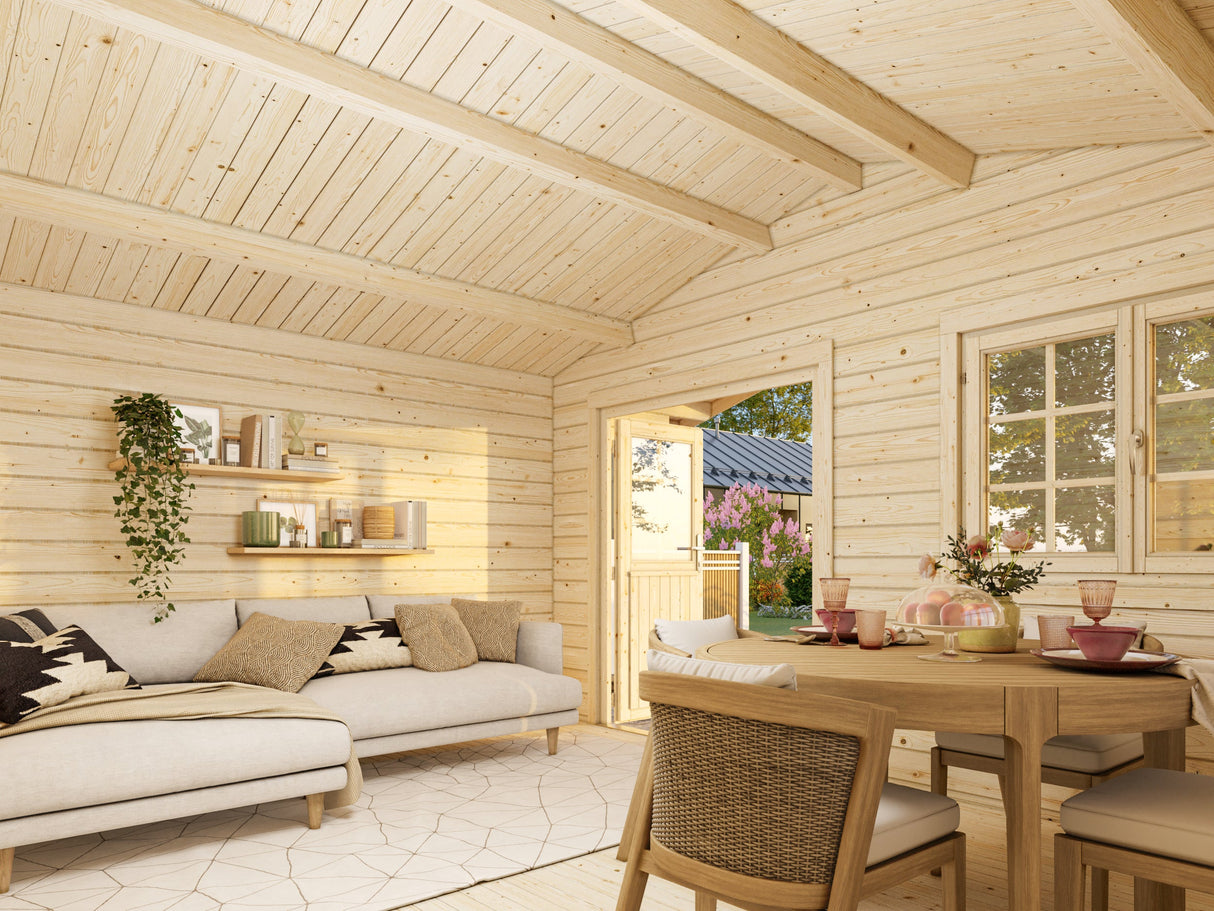 Helena S (4,7x3,8m | 15,1m² | 70mm) Perinteinen vierasmaja