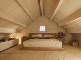 Kendra (4,2x5,2m | 18,4m² | 70mm) Hirsitalo parvella