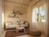 Sandra L (7,9x3,7m | 25,6+11,1m² | 44mm) Tilava kesämökki