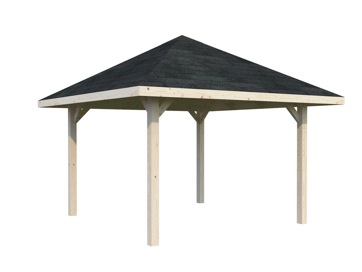 Bianca paviljonki M (3x3m | 8,3m² | 120x120mm) moderni huvimaja pyramidikatolla
