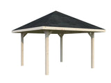 Bianca paviljonki M (3x3m | 8,3m² | 120x120mm) moderni huvimaja pyramidikatolla