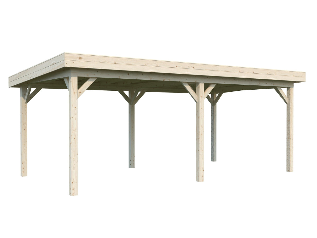 Lenna Gazebo L (5,9x3m | 16,6m² | 120x120mm) Moderni tasakattoinen paviljonki