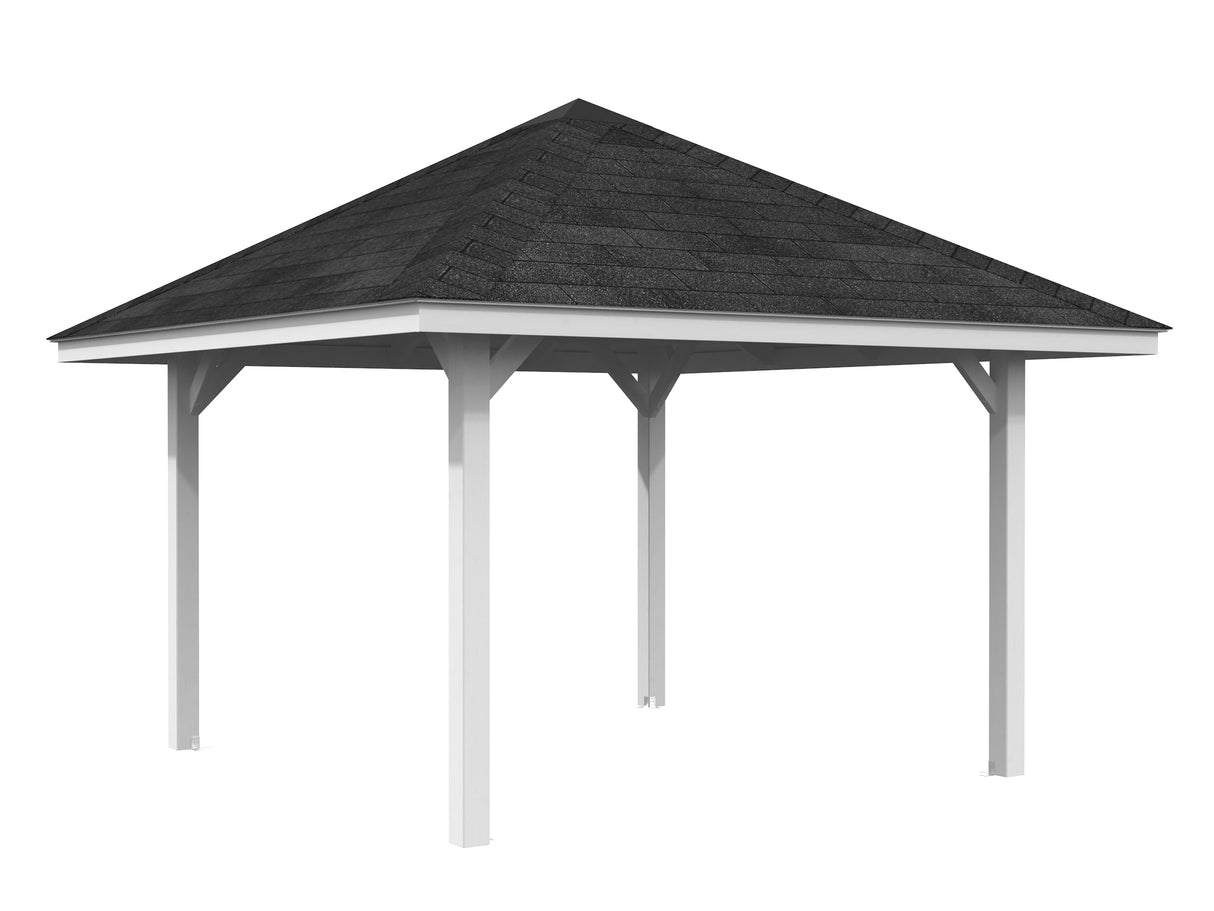 Bianca paviljonki M (3x3m | 8,3m² | 120x120mm) moderni huvimaja pyramidikatolla