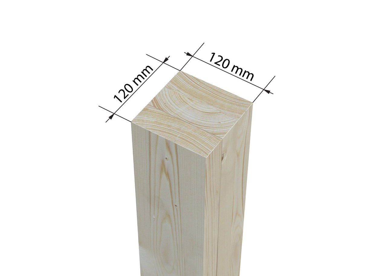 Saga M (5,8x3 m | 16,2 m² | 120x120 mm) Erillinen moderni lasipuutarha tai kesähuone pihaan