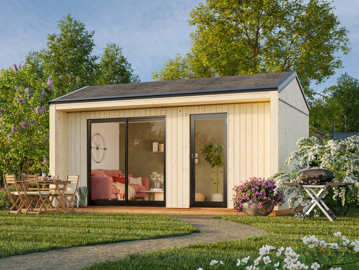 Rebekka S (5,6x3,4 m | 13,6 m² | 18 mm) Eristysvalmis pohjoismainen tiny house