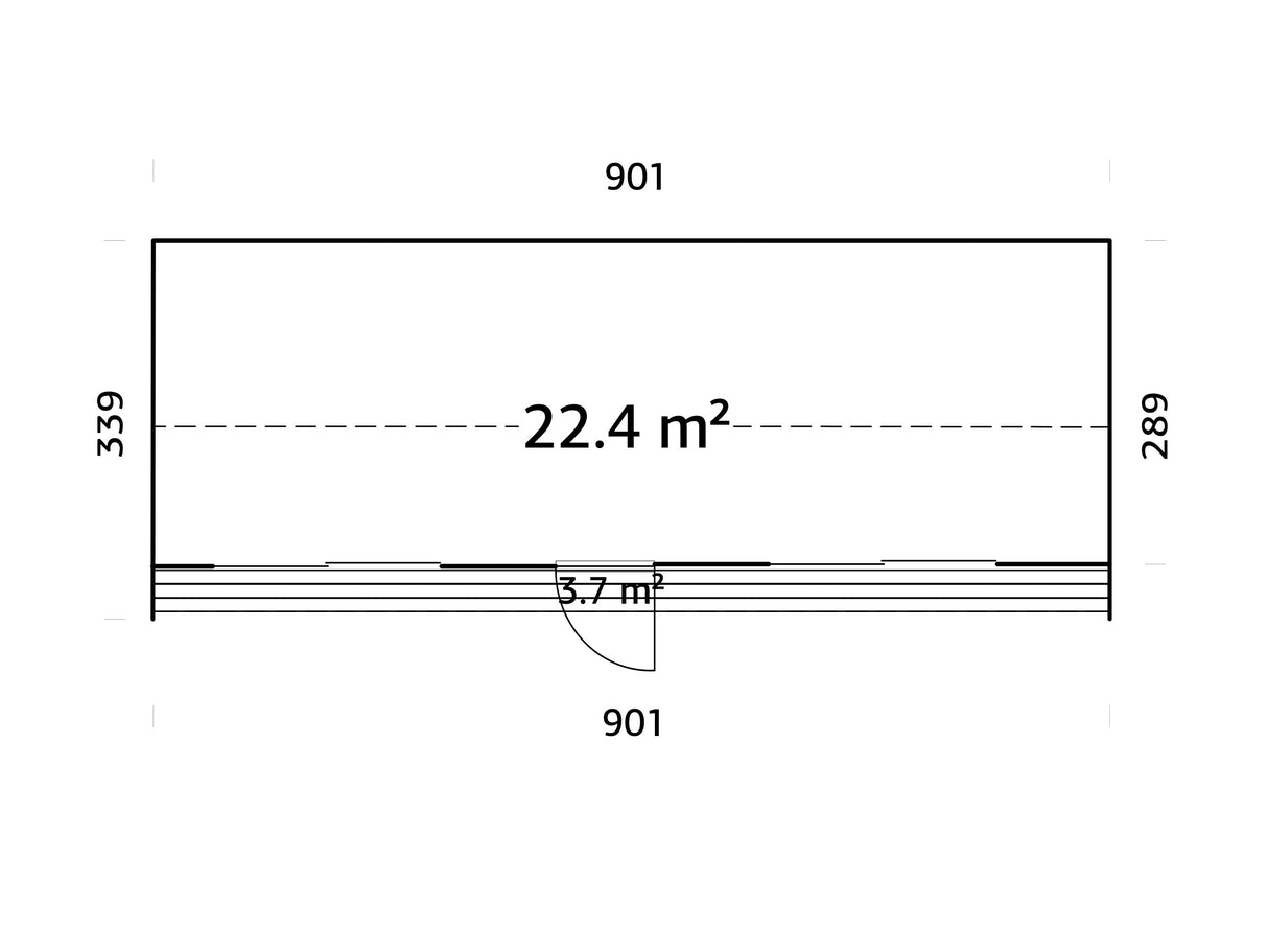 Rebekka L (9,x3,4 m | 22,4 m² | 18 mm) Tilava eristysvalmis pohjoismainen tiny house