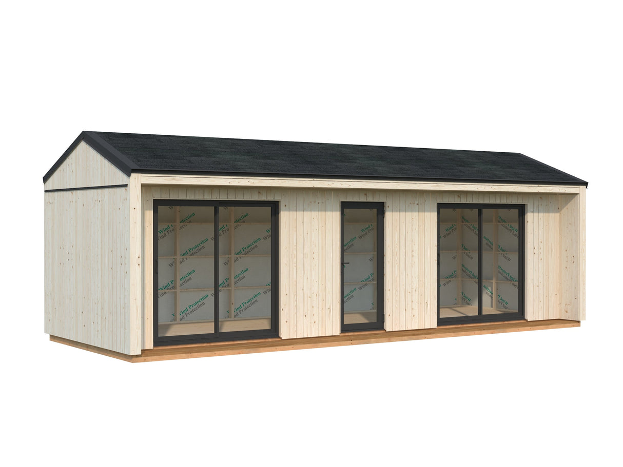 Rebekka L (9,x3,4 m | 22,4 m² | 18 mm) Tilava eristysvalmis pohjoismainen tiny house
