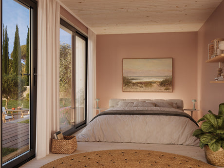 Johanna S (5,6x3,4 m | 13,6 m² | 18 mm) Kompakti moderni pohjoismainen tiny house – eristysvalmis