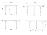 Karl S (3,6x5,1m | 11,7m²) Kompakti tasakattoinen autokatos tai puutarhapaviljonki