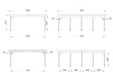 Karl XL (6,0x7,6m | 40,6m²) Tasakattoinen kahden auton autokatos tai suuri paviljonki