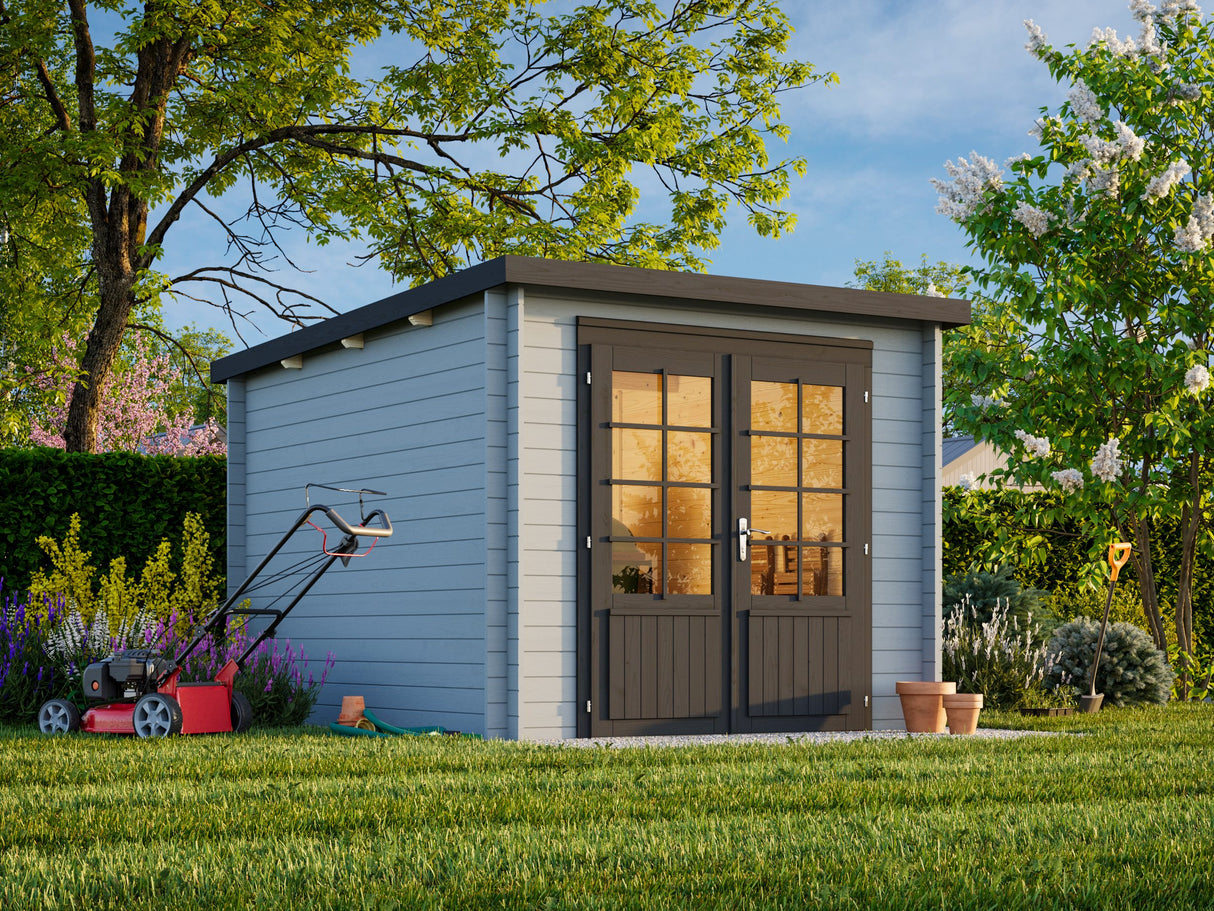 Ella (2,6x3,2m | 6,9m² | 28mm) Pieni pulpettikattoinen kesähuone
