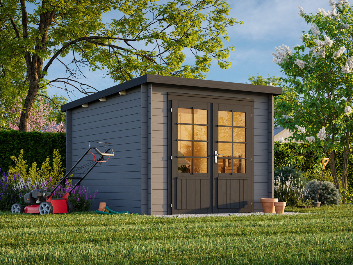 Ella (2,6x3,2m | 6,9m² | 28mm) Pieni pulpettikattoinen kesähuone