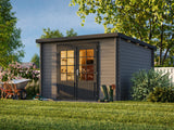Ella (3,2x3,2m | 8,7m² | 28mm) Moderni tasakattoinen puutarhamökki