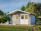 Britta M (4,5x4,5m | 17,5m² | 40mm) Sveitsiläistyylinen pihamökki