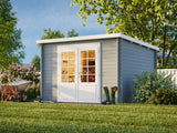 Ella (3,2x3,2m | 8,7m² | 28mm) Moderni tasakattoinen puutarhamökki