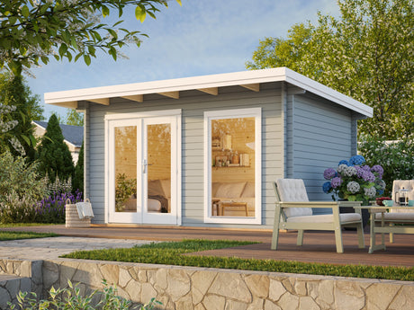 Heidi S (4,1x3m | 11,7m² | 44mm) Moderni kevyt pihamökki