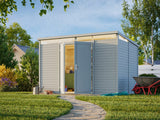 Elias M (3,3x2,3 m | 7,3 m² | 16 mm) Puinen pihavarasto yläikkunoilla
