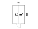 Emilia 8,2 m2  (2,4x3,6m|18mm)  Moderni kasvihuone - tehtaalla maalattu