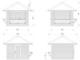 Bianca 105 (3x3m | 8,3m²) kioski kahdella luukulla