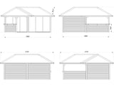 Bianca 222/522 (6x6m | 24,9m²) piharakennus liukuovilla (saatavana tuplalasilla)