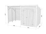 Leif L (3,7x1,7m | 3,0+2,9m²) Käytännöllinen puutarhavaja