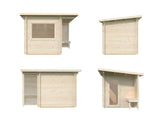 Sanna S (2,3x2,3m | 4,1m² | 44mm) Kompakti  pihasauna