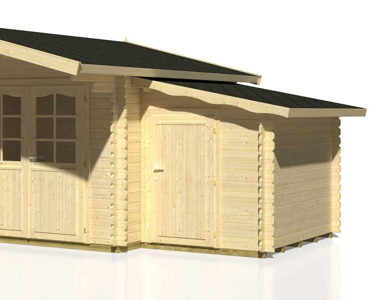 Lisävarastohuone (2,15x1,5m | 3,1m² | 28mm) Kesämökin laajennusyksikkö