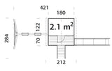 Toby-set  (4,2x2,8m | 2,1m² | 16mm) Leikkimökki ja keinu